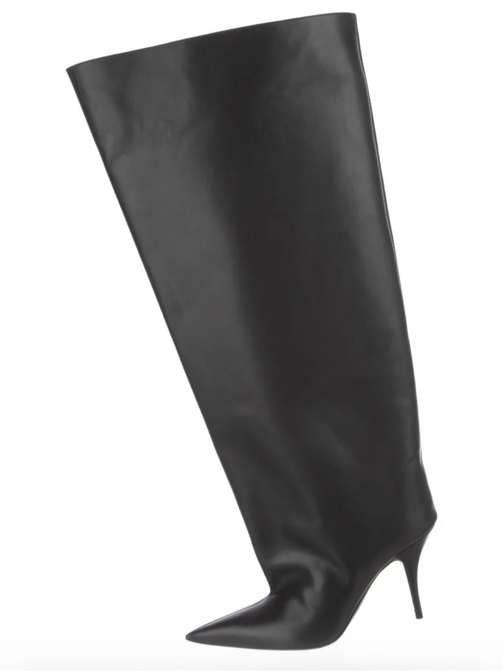 Balenciaga Black Pointed Toe High-Heel Knee Boots